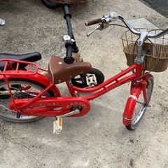 16インチ　赤い自転車の画像