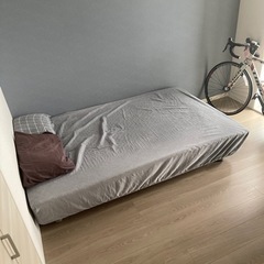 【無償提供】無印良品　セミダブルベッドの画像