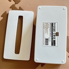 【お取引中】ティッシュケース　ホワイト　の画像