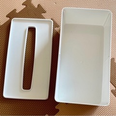 【お取引中】ティッシュケース　ホワイト　の画像