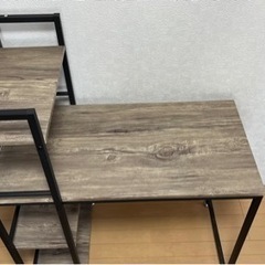 システムデスク　収納付きの画像