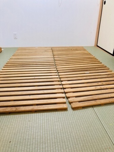すのこ　ベッド　マット　ダブル　ロール式
