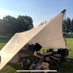 ロゴス(LOGOS) ワンポールテント&タープセットの画像