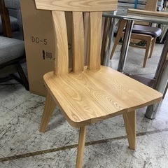 ほぼ新品　回転式　タモ無垢材使用　木目　ダイニングチェア　単品　...