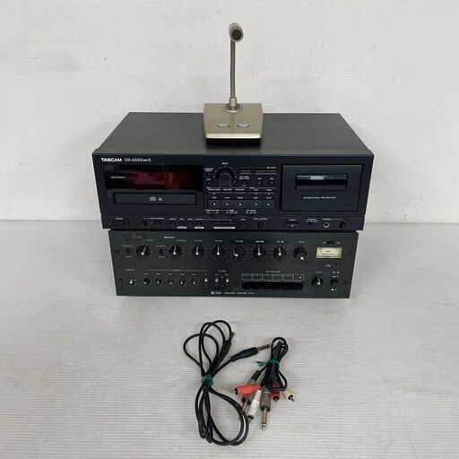 【館内放送】 業務用 TASCAM CD-A550MKII TOA TE-121 TOA EC-100M 館内放送機器３点セット N0174