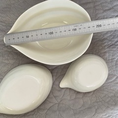 黄磁三つ組片口鉢　未使用保管品の画像