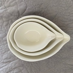 黄磁三つ組片口鉢　未使用保管品の画像