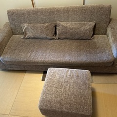 【値下げ】家具 3人掛けソファ（ブランドflannel sofa）　