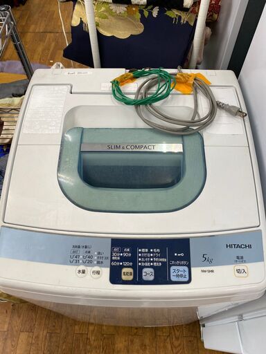 【リサイクルショップどりーむ鹿大前店】No.10034　在庫処分! 8,800円→5,500円　洗濯機　日立　2013年製　5.0㎏