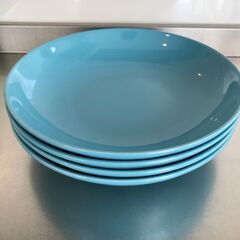 IKEA 青皿4枚セットの画像