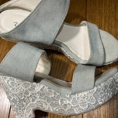 厚底 デニム サンダル