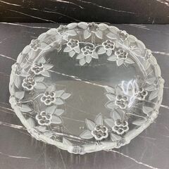 【レガストック川崎本店】ドイツ製 ワルターグラス社 カルメン 大皿 花柄硝子の画像