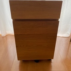 MUJI 無印良品 オーク材 デスクワゴン サイドキャビネット ...