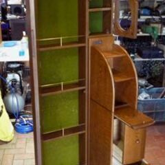 アンティーク調 木製 レトロ ドレッサー 高さ175.3cm 大型 収納多数