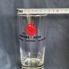 サッポロビール　生 ビールグラス 2客　昭和レトロ　佐々木硝子製の画像