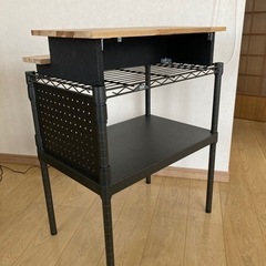 天板、ブラック スチールラックほかの画像