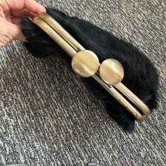 本革がま口バッグの画像