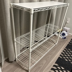 ニトリ　薄型スチールラック　ホワイトの画像
