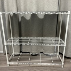 ニトリ　薄型スチールラック　ホワイト