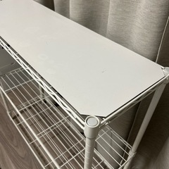 ニトリ　薄型スチールラック　ホワイトの画像