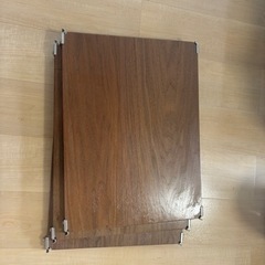 無印良品　ステンレスユニットシェルフ ウォルナット　棚板56cm...