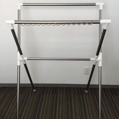 ○室内物干し 収納サイズ高さ139㎝幅96㎝ ステンレス製 コン...