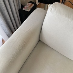 IKEA 2人掛け　アイボリー　ソファの画像
