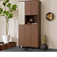 【値下げ】ニトリ家具　シューズボックス　ミドルブラウンの画像