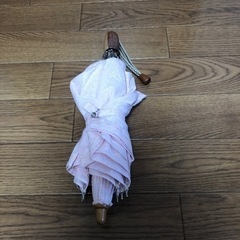 ピンクの日傘の画像