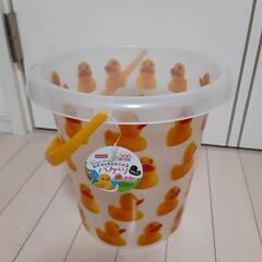 アヒル柄大きめバケツ