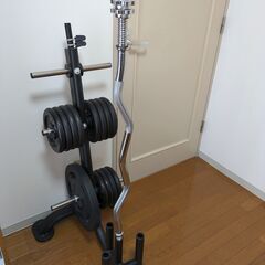 【引き取り限定】【無料】プレート、EZバー、プレートラックセット...