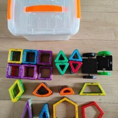 【美品】磁気ブロック(車輪、数字、ローマ字、数式付き)
