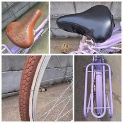 子供　自転車　22インチ　ラベンダーカラーの画像