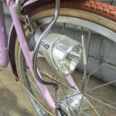 子供　自転車　22インチ　ラベンダーカラーの画像