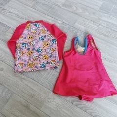 ▪アンパンマン(● ̍̑● ̍̑●)▪水着＆ラッシュガードセット▪80サイズの画像