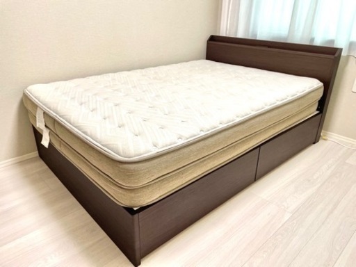 ニトリ ダブルベッド フレーム マットレス 付き