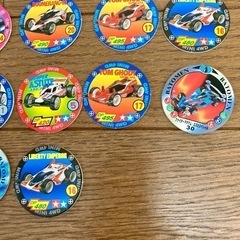 車のメンコ　18枚　MINI4WD  TAMIYA /BATOMEN TOMYの画像
