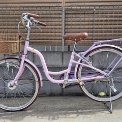 子供　自転車　22インチ　ラベンダーカラーの画像