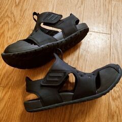 NIKE/ナイキ☆キッズサンダル[ブラック/17センチ]定価約5000円の画像