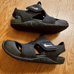 NIKE/ナイキ☆キッズサンダル[ブラック/17センチ]定価約5000円の画像