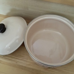 昭和レトロ　ホーロー鍋　20cmの画像