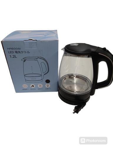 【売り切れ】HAGOOGI（ハゴオギ）　LED電気ケトル　GEK-1800-B
