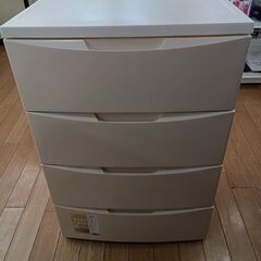 ★ジモティ割あり★ アイリスオーヤマ 4段収納ケース 白 H80...