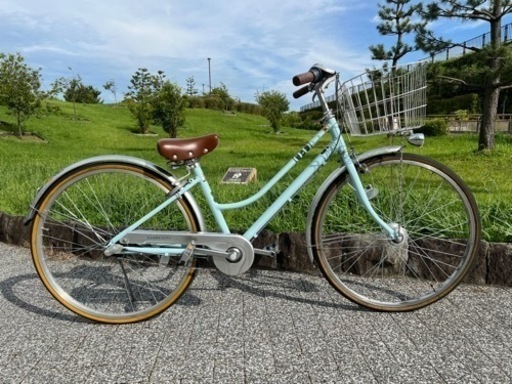 【7/7まで】
26インチ　自転車　水色　アルミフレーム 　 丸石サイクル　ソアラ