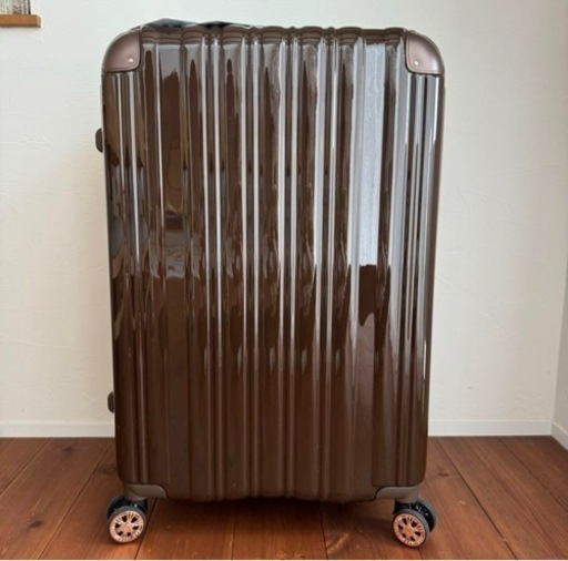 日本メーカー！欲しい機能を全搭載！拡張式ハードジッパースーツケース L ブラウン