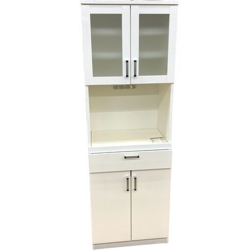【REGASTOCK 川崎店】キッチンボードシリーズ Honey ハニー 60HK-1 ホワイト 食器棚 キッチンボード キッチン 収納 モダン