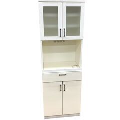 【REGASTOCK 川崎店】キッチンボードシリーズ Honey ハニー 60HK-1 ホワイト 食器棚 キッチンボード キッチン 収納 モダン