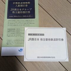 JR西日本　株主優待鉄道割引券