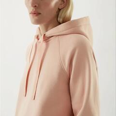 cos リラックスフィット　スウェートーパーカー　ピンク　肉厚　裏起毛の画像