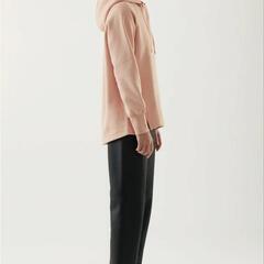 cos リラックスフィット　スウェートーパーカー　ピンク　肉厚　裏起毛の画像